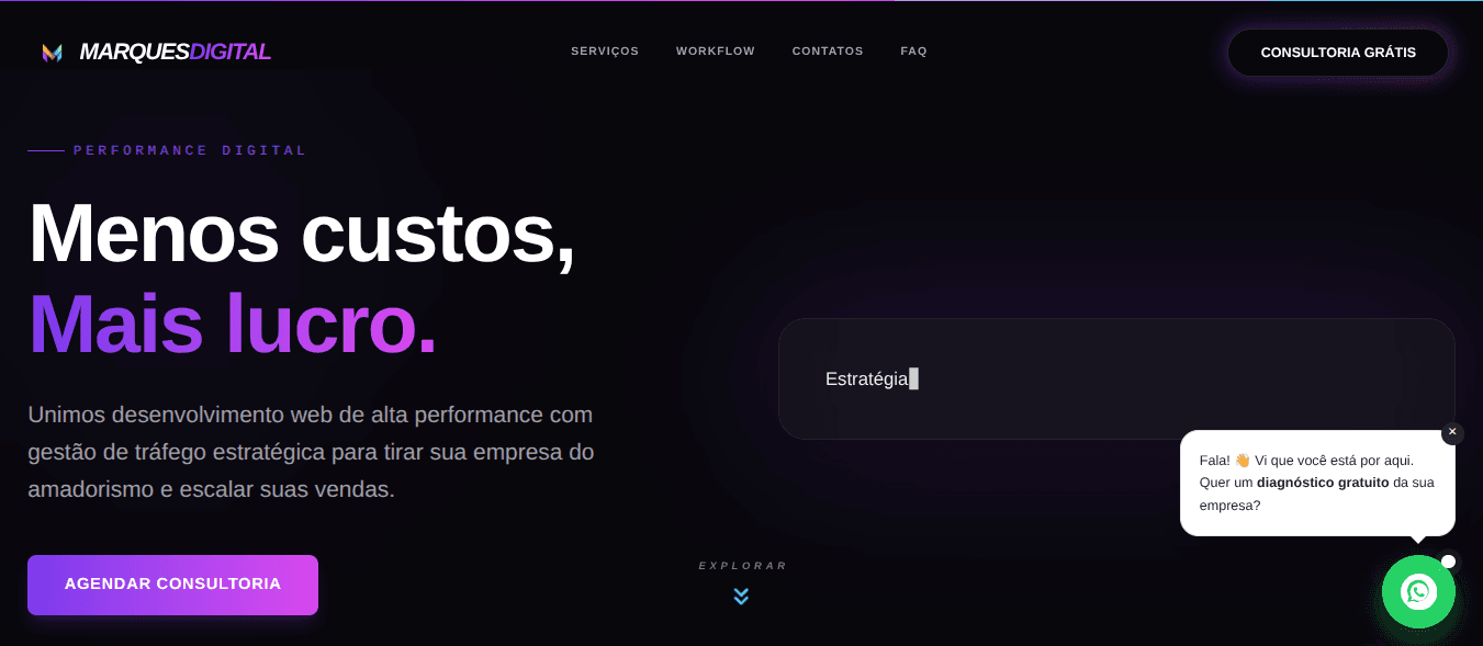 Screenshot do projeto Marques Digital